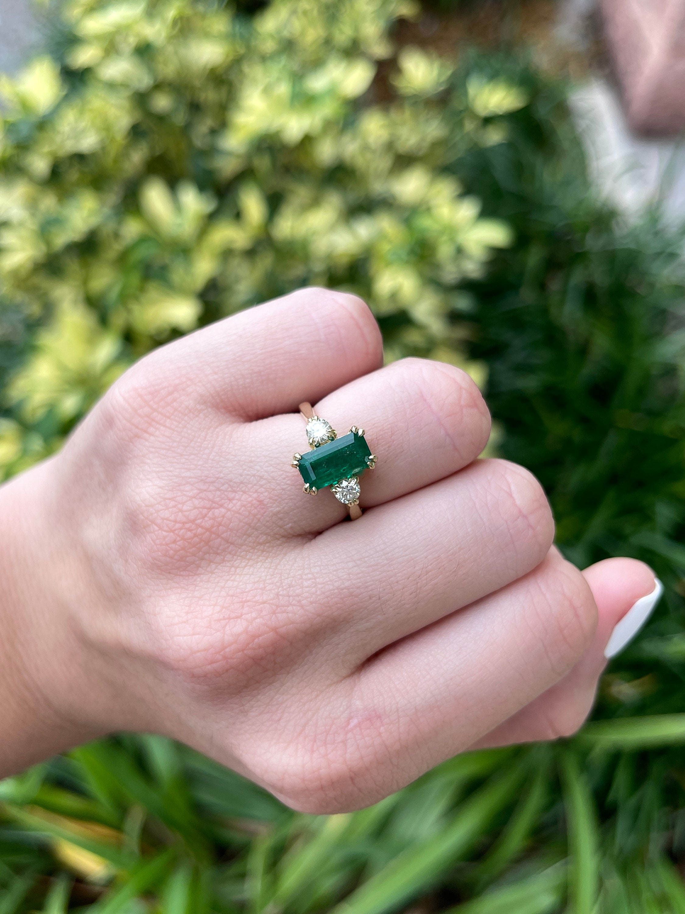 Girl's Trendy Vintage Emerald Rhinestone Ring Girls - Temu
