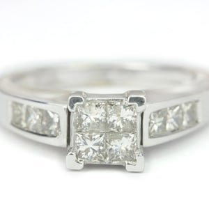2.20tcw Princess Cut Diamant Verlobungsring, Diamant Verlobungsring, Diamantring, Diamant, Verlobungsring, Princess Cut Diamant