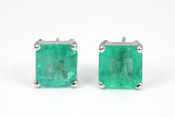 real emerald earrings studs