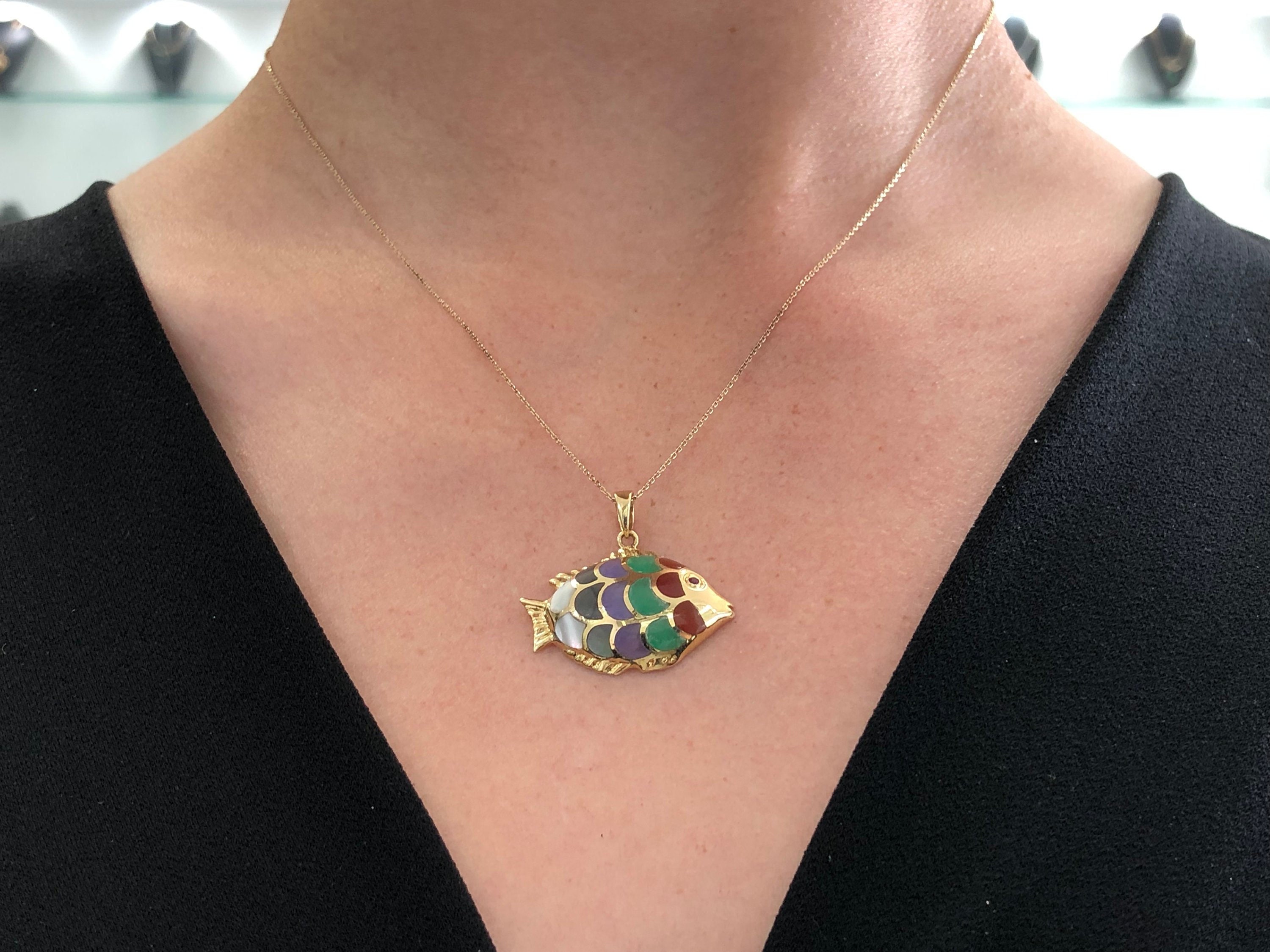 14k Yellow Gold Fish Pendant 14k Yellow Gold Fish Pendant