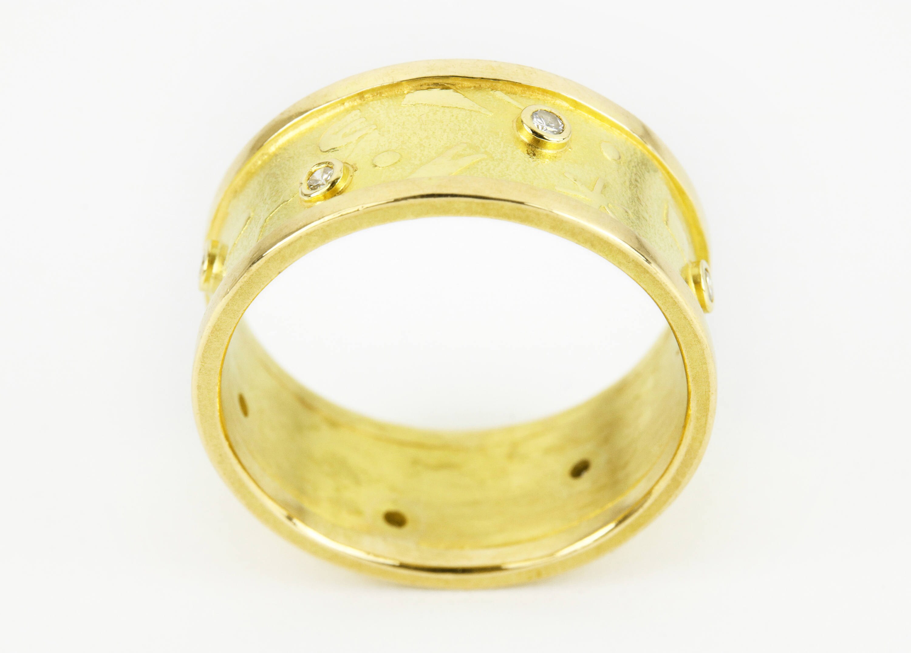 0.10pts Anniversary Gold Ring Natural Diamond Anniversary Etsy