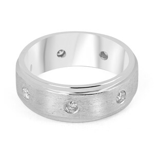 8.15mm White Gold Elegance: Diamond Eternity Band