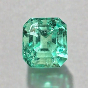 3.41 Carat 9x8 Astrological Green Natural Loose Colombian Emerald- Emerald Cut, VS Genuine Green Emerald, Jyotish Natural Emerald