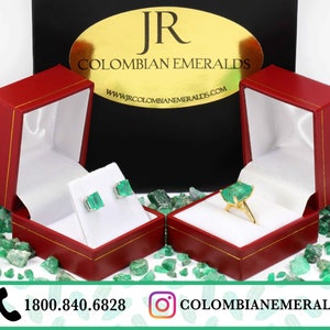 1.60 Carat Colombian Emerald Solitaire Necklace Green, Green Emerald Necklace, Emerald Statement Necklace,Anniversary Gift, Yellow Gold 18K image 8