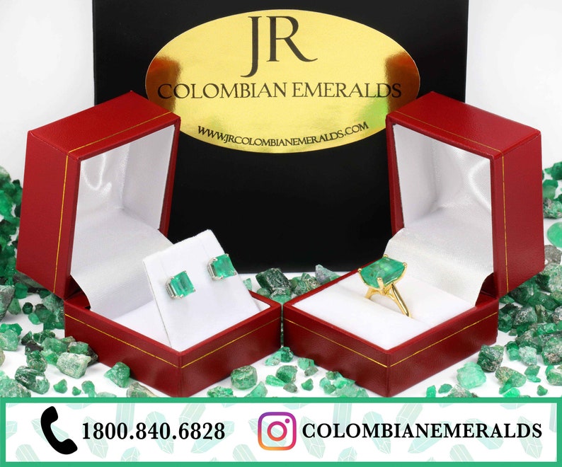 1.60 Carat Colombian Emerald Solitaire Necklace Green, Green Emerald Necklace, Emerald Statement Necklace,Anniversary Gift, Yellow Gold 18K image 8