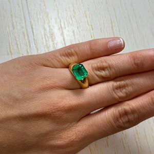 3.61 Carat 10x9 Vivacious Green Natural Loose Colombian Emerald-Emerald Cut, Medium Green Emerald, Genuine Emerald Gem May Birthstone image 9