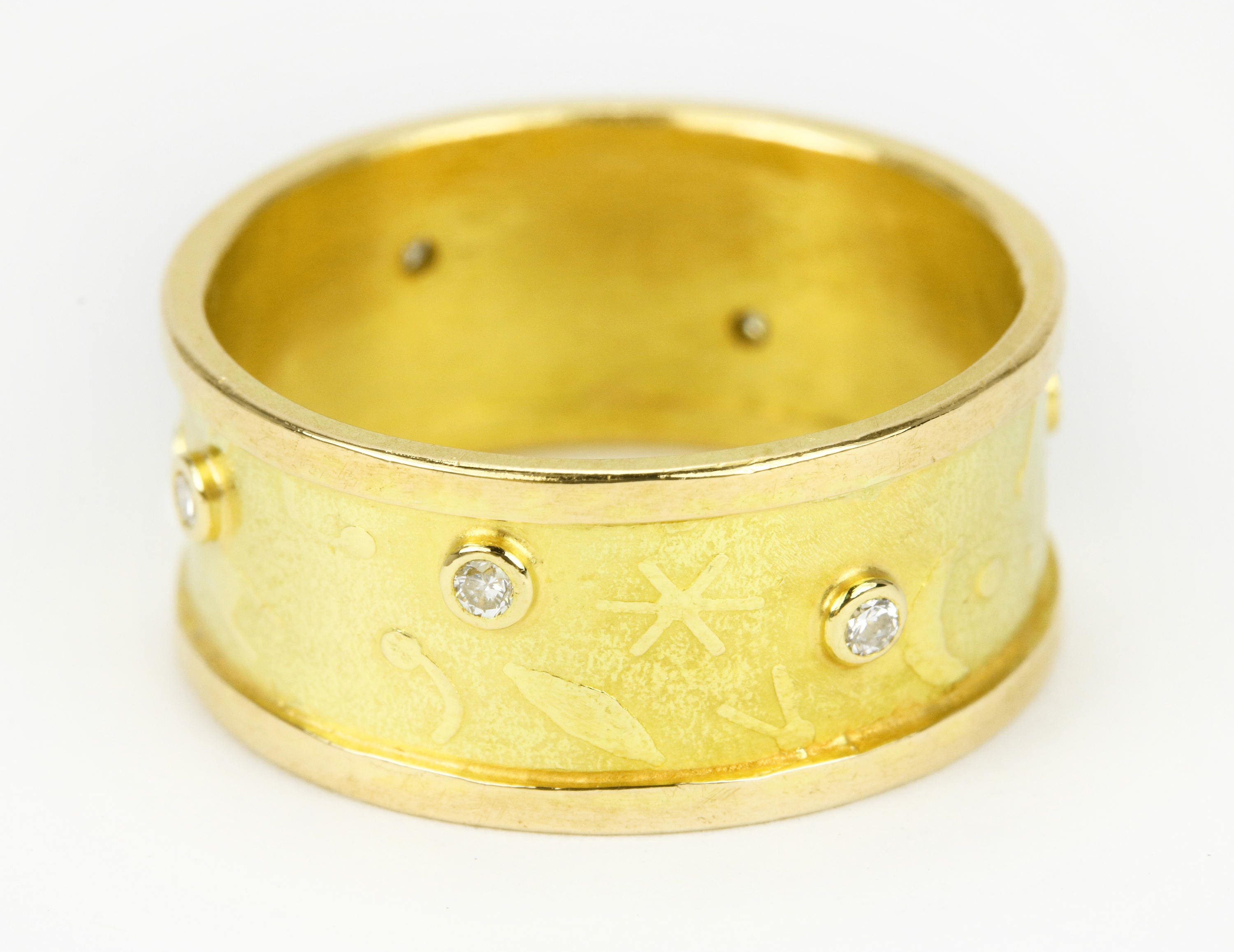 0.10pts Anniversary Gold Ring Natural Diamond Anniversary Etsy