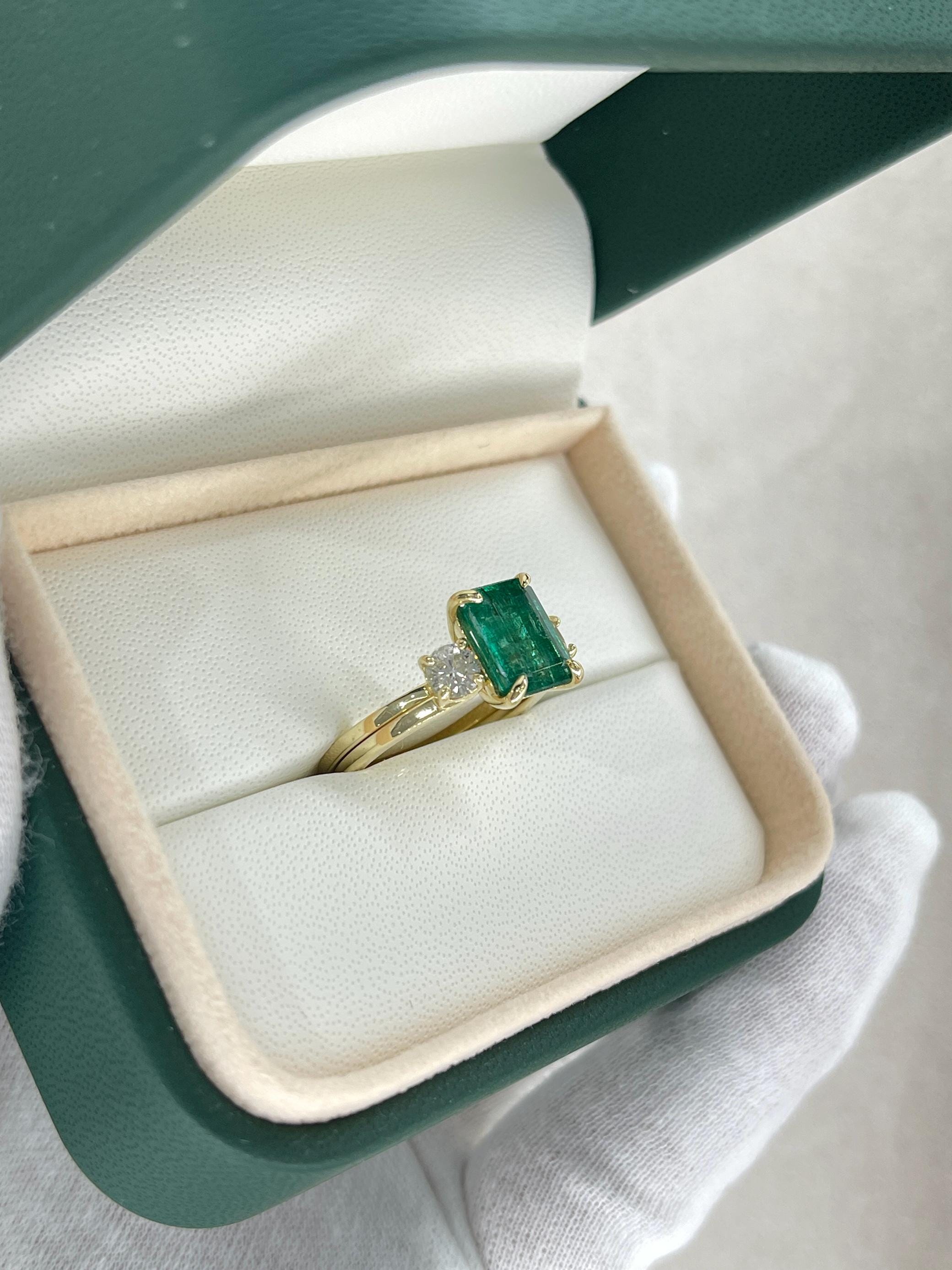 3.30tcw 14K 天然エメラルド＆ダイヤモンド コンバーチブル