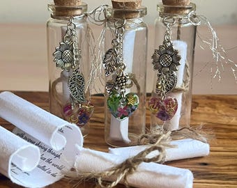 Personalised Message Bottle | Tiny Custom Letter Keepsake Gift (5cm)