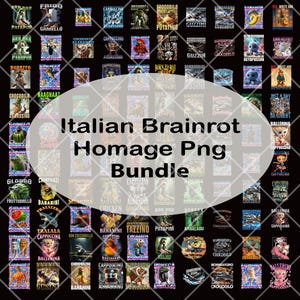 200+ Italienische Brainrot Hommage Png Bündel, Italienische Gehirnrot Shirt Design, Bombardino Crocodilo Png, Tralalero Tralala, Tung Tung Tung Sahur Png