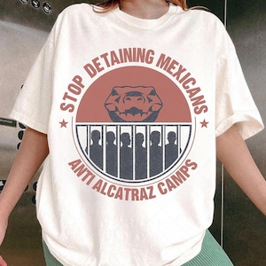 Stop Detaining Mexicans PNG, Anti Alcatraz Camps Digital Download, Political Statement Clipart, Activist Printable Sign,Reform Detention Png