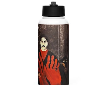 The Master Painting Stainless steel water bottle with a straw lid