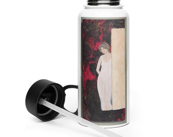 The Masters Wife on a Stainless steel water bottle with a straw lid