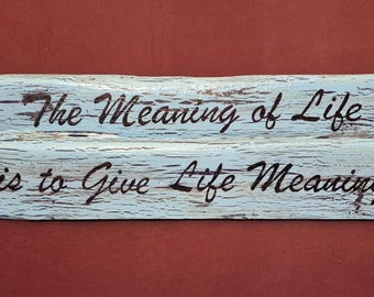 The Meaning of Life is to Give Life Meaning