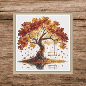 Maple Tree Cross Stitch Pattern | Tree Embroidery Chart | Autumn Decor | Instant PDF Download