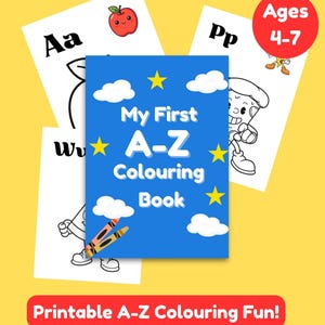 A-Z Alphabet Colouring Book for Kids: Educational Printable Activity (PDF Download)