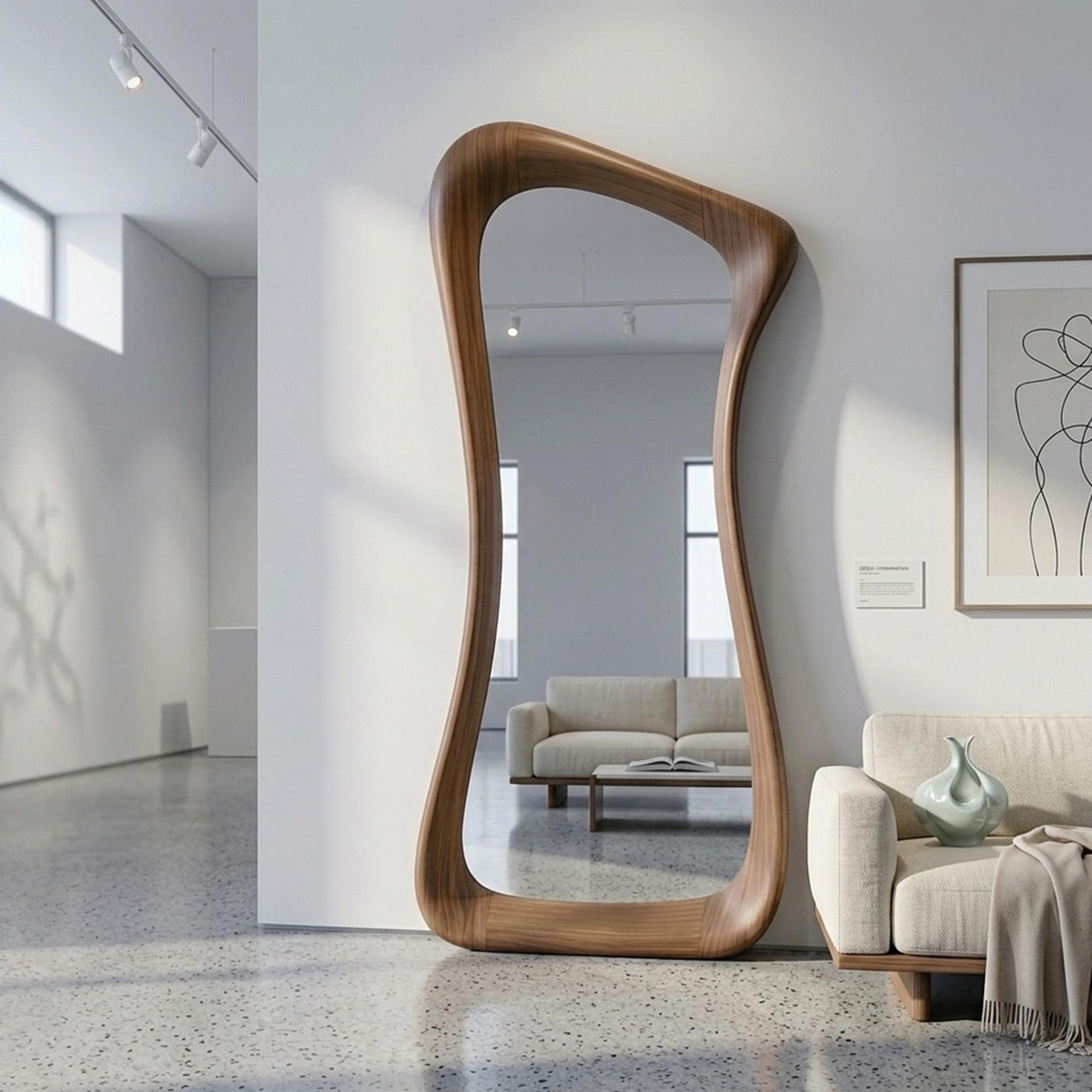 Mid century modern standing mirror - Etsy 日本