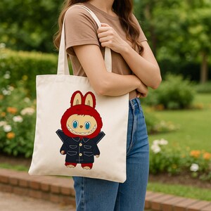 Labubu Red Png, Svg File | Cute Cartoon Character Vector | Kawaii Bunny Monster Clipart for Cricut & Sublimation