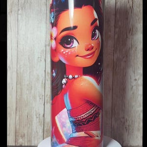 Personalized Kids Tumbler,3D Moana Inspired Kids Tumbler 20oz,Flip Top Kids Tumbler, Kids Tumbler,Custom MoanaTumbler,Moana Cartoon 3D
