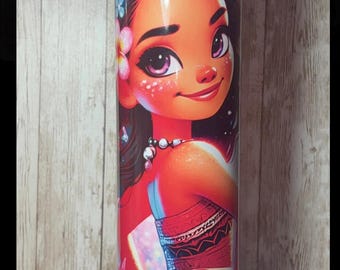 Personalized Kids Tumbler,3D Moana Inspired Kids Tumbler 20oz,Flip Top Kids Tumbler, Kids Tumbler,Custom MoanaTumbler,Moana Cartoon 3D