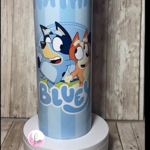 Bluey Skinny water bottle , Bluey and Bingo, back to school, 20oz Stainless Steel Waterbottle, Cute Bluey Sublimated Drinkware