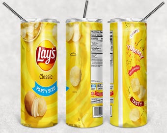 Snack tumbler design, 20 oz skinny tumbler design, sublimation image, tumbler wrap, chips cup, Food sublimation, tumbler design, 20oz school