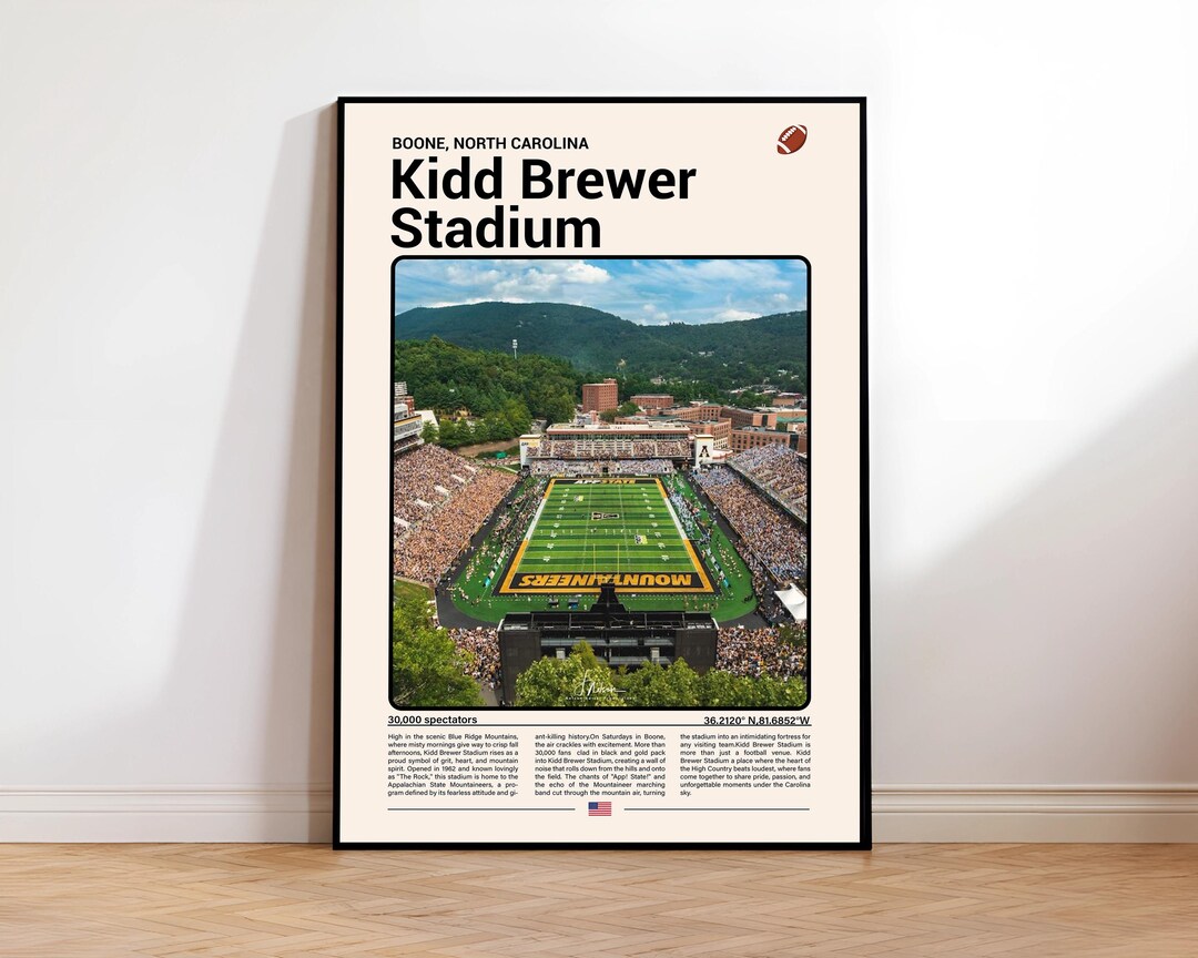 Kidd Brewer Stadium Print | Appalachian State Football Decor (digital