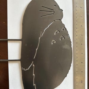 Discounted Metal Garden Stakes – Studio Ghibli Themed, Imperfect Pieces rough edge sleepy