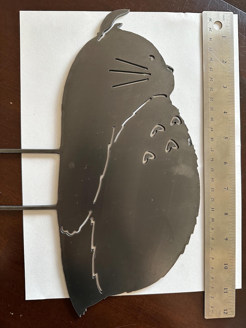 Discounted Metal Garden Stakes – Studio Ghibli Themed, Imperfect Pieces rough edge sleepy