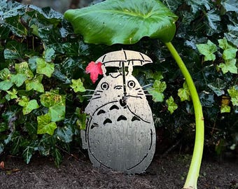 Forest Spirit - Umbrella Totoro - Garden Stake - Studio Ghibli