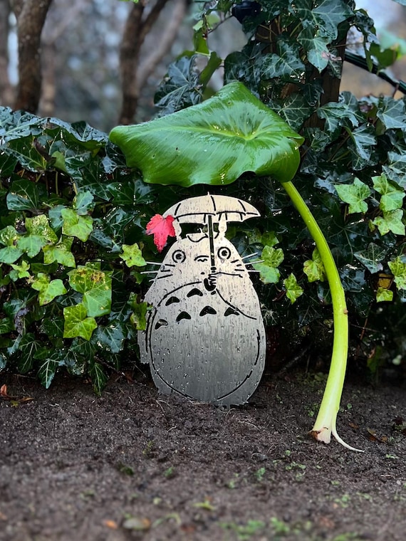 Forest Spirit - Umbrella Totoro - Garden Stake - Studio Ghibli