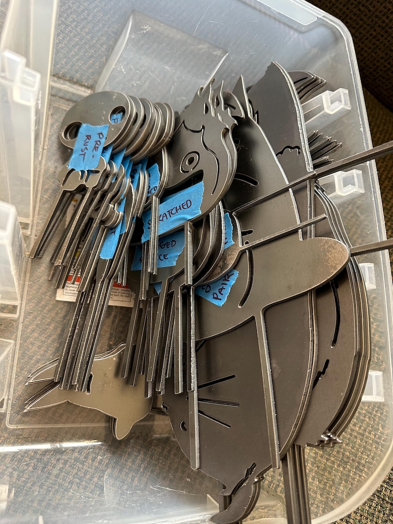 Discounted Metal Garden Stakes – Studio Ghibli Themed, Imperfect Pieces image 1
