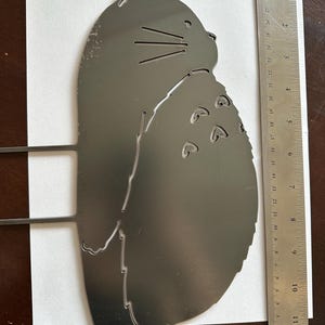 Discounted Metal Garden Stakes – Studio Ghibli Themed, Imperfect Pieces pre-rust sleepy