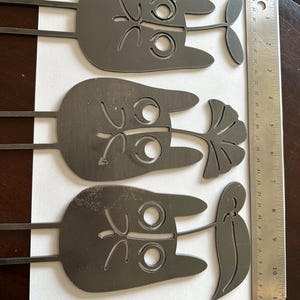Discounted Metal Garden Stakes – Studio Ghibli Themed, Imperfect Pieces pre-rust Totoro set