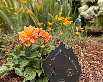 Fire Spirit - Calcifer - Garden Stake - Studio Ghibli Metal Art