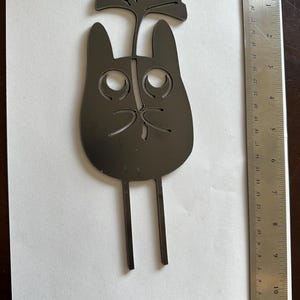 Discounted Metal Garden Stakes – Studio Ghibli Themed, Imperfect Pieces pre-rust ginkgo