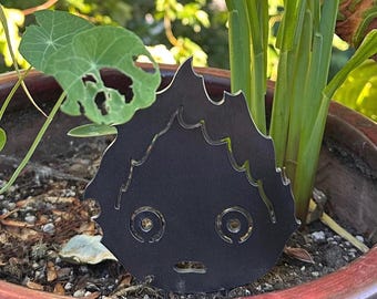 Fire Spirit - Calcifer - Metal Garden Stake - Studio Ghibli Yard Art