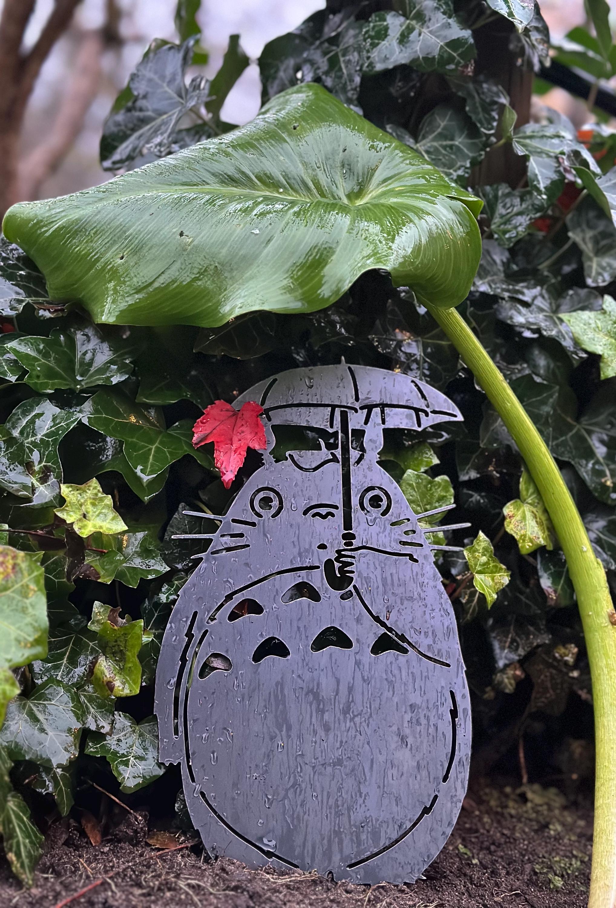Forest Spirit - Umbrella Totoro - Garden Stake - Studio Ghibli