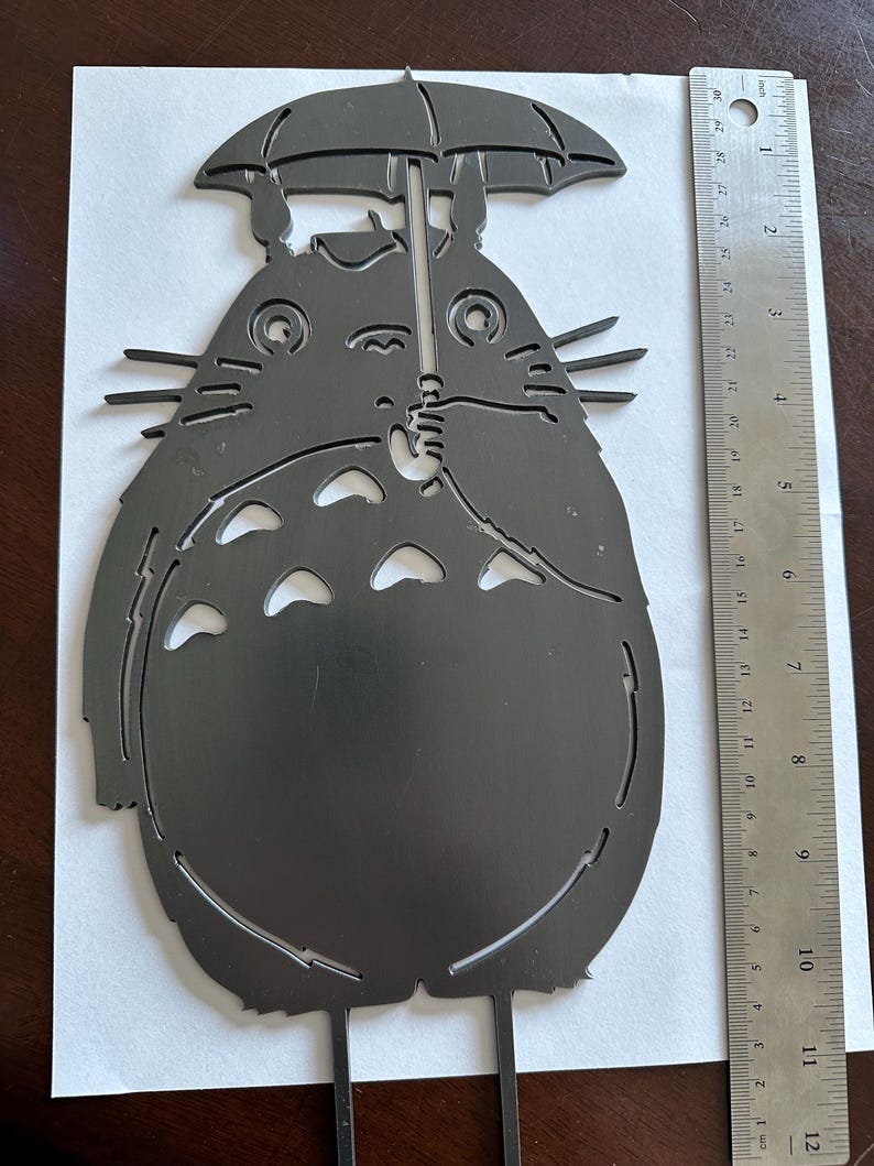 Discounted Metal Garden Stakes – Studio Ghibli Themed, Imperfect Pieces damaged umbrella