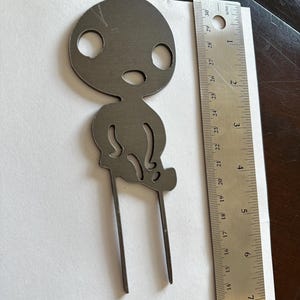 Discounted Metal Garden Stakes – Studio Ghibli Themed, Imperfect Pieces scraped sm. kodama