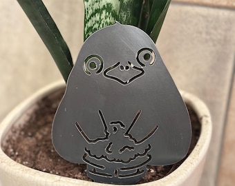 Duck Spirit - Metal Garden Stake - Studio Ghibli Yard Art - Spirited Away