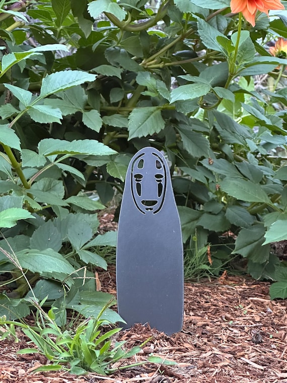 No Face - Metal Garden Stake - Studio Ghibli Metal Art - Spirited Away