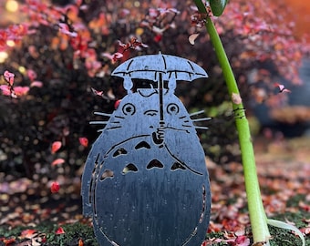 Forest Spirit - Umbrella Totoro - Garden Stake - Studio Ghibli