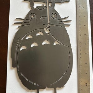 Discounted Metal Garden Stakes – Studio Ghibli Themed, Imperfect Pieces pre-rust umbrella