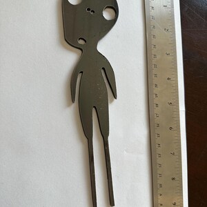 Discounted Metal Garden Stakes – Studio Ghibli Themed, Imperfect Pieces rust+rough edge lg.