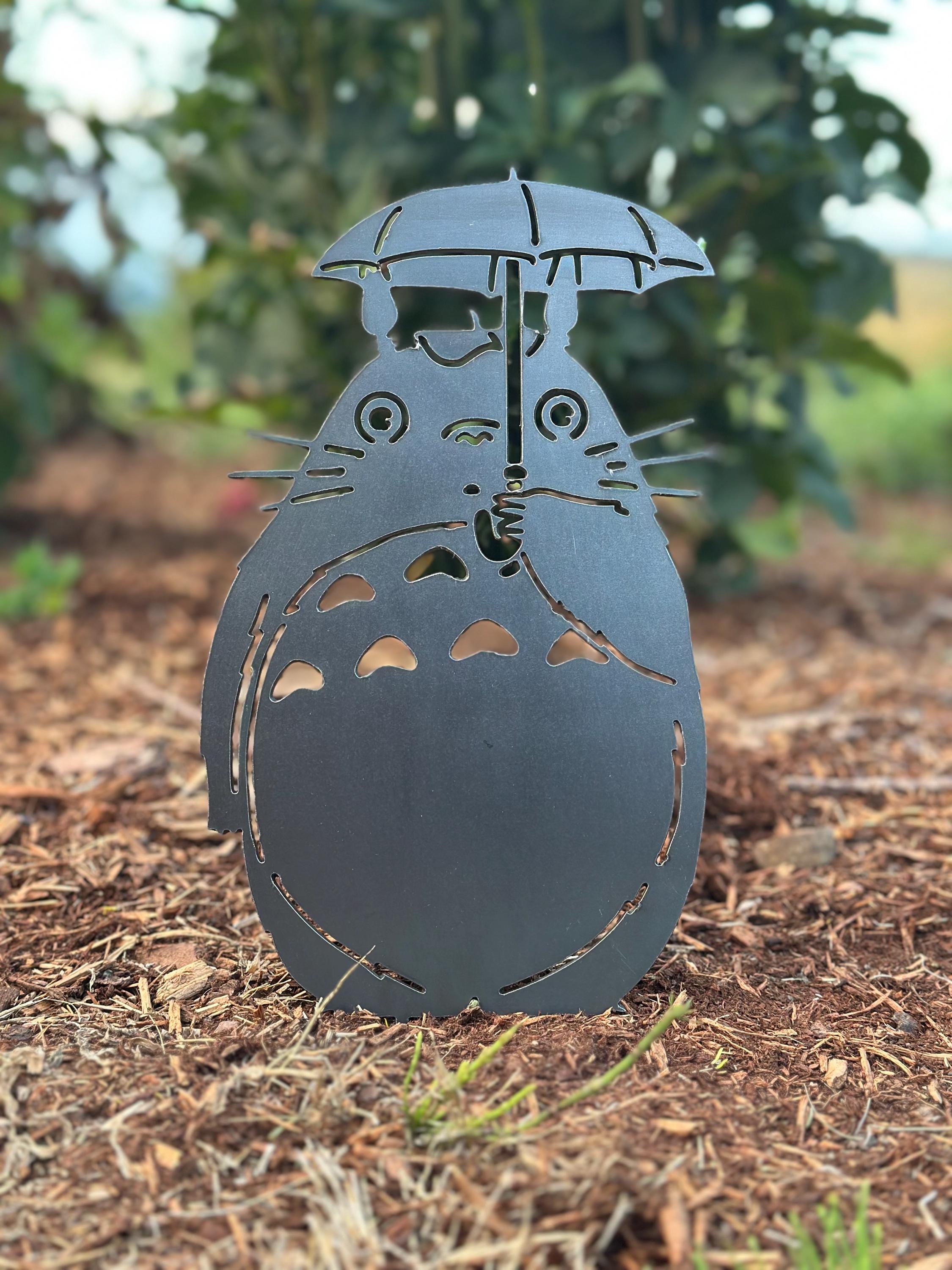 Forest Spirit - Umbrella Totoro - Garden Stake - Studio Ghibli