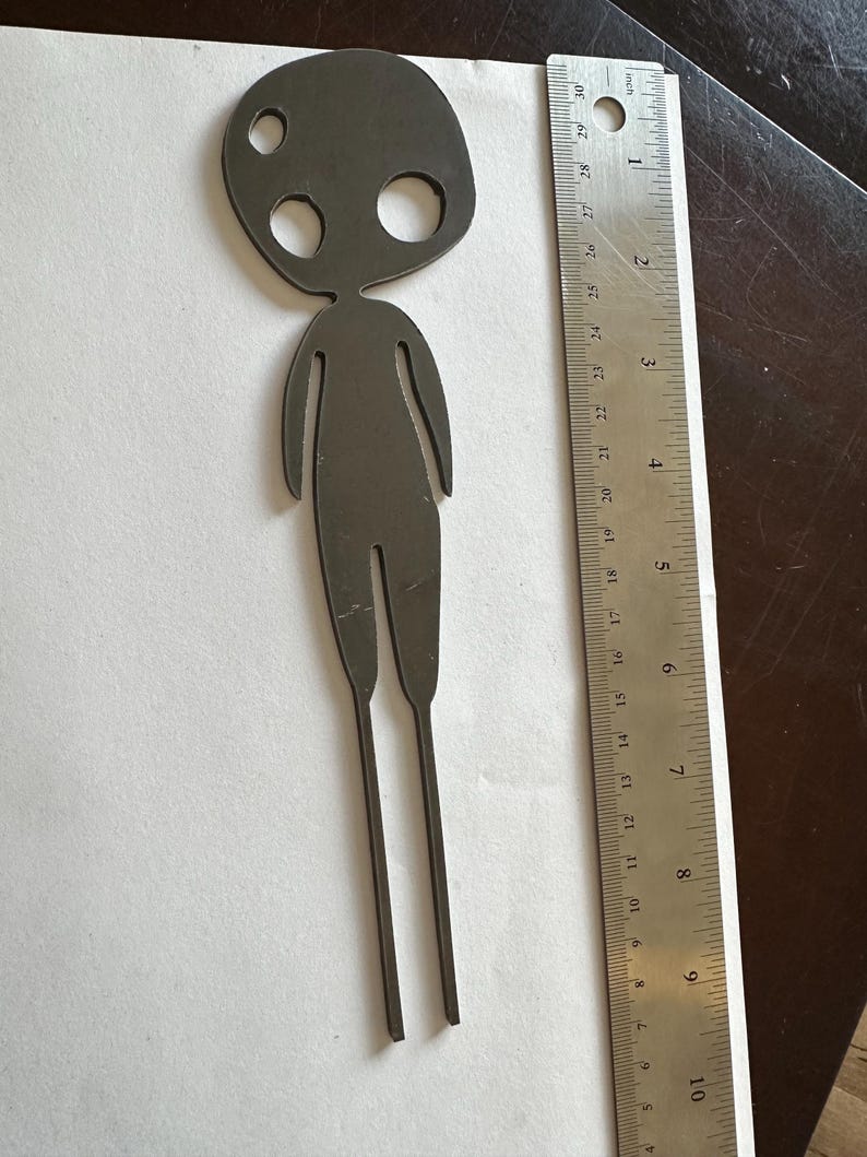 Discounted Metal Garden Stakes – Studio Ghibli Themed, Imperfect Pieces scratched lg. kodama