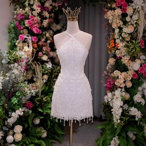 White Embellished Corset Mini Dress - Etsy White Embellished Corset Mini Dress - Etsy