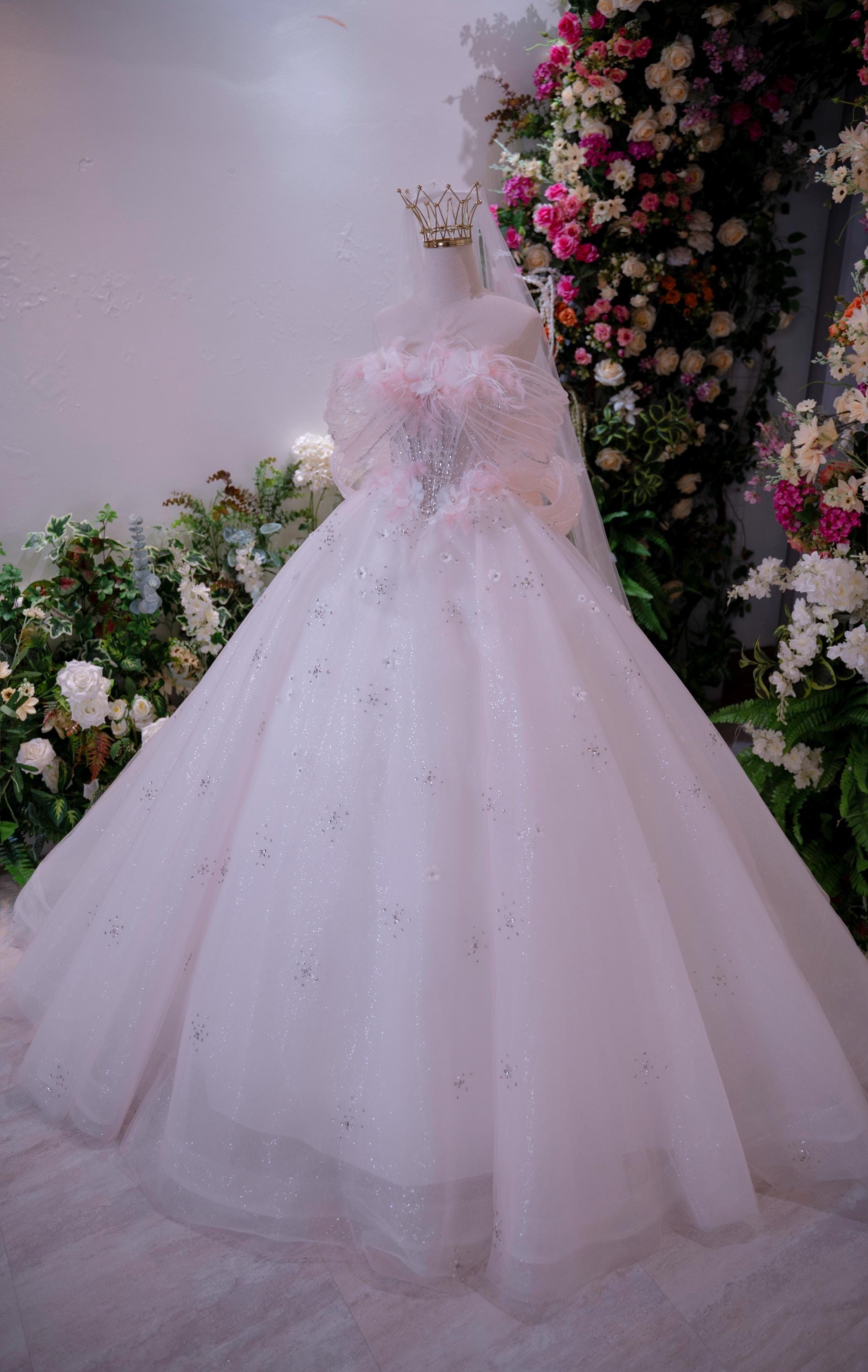 etsy pink wedding dress Pink Wedding Dress