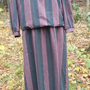 autumn stripe vintage blouson dress image 3